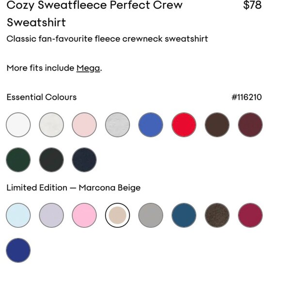 Aritzia TNA Cozy Fleece Perfect Crew Marcona Beige XS - Picture 13 of 14